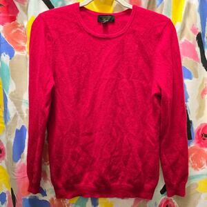 Charter Club Luxury 100% cashmere red womans sweater large long sleeve crew neck